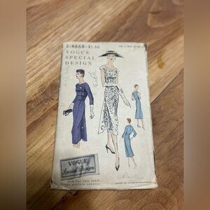1956 vintage Vogue Special Design Pattern. Size 12